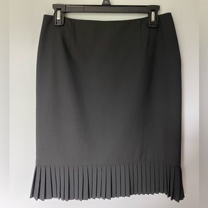 Alfani Essentials Pleated Pencil Skirt, Black, Size 4P